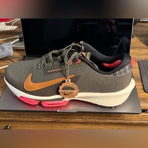 Nike Air Zoom Golf Shoes Charcoal and Tangerine size 13